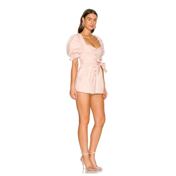 REVOLVE MAJORELLE Zosia Romper In Peachy Pink - Picture 1 of 4